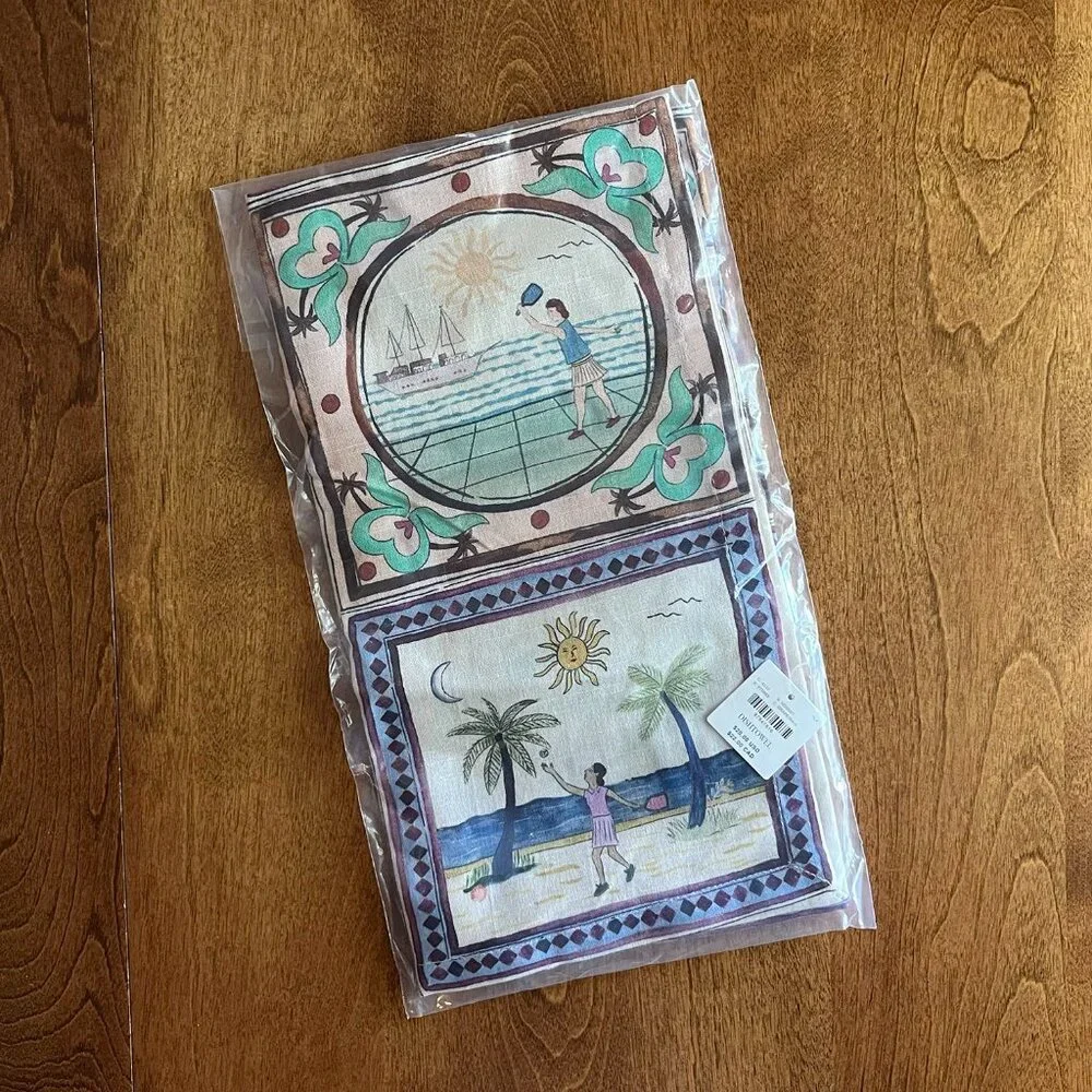 Anthropologie pickleball dishtowel NWT